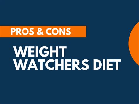 weight watchers pros and cons.